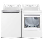 LG White Top-Load Washer (5.8 cu. ft.) & Electric Dryer (7.3 cu. Ft.) - WT7150CW/DLE7150W