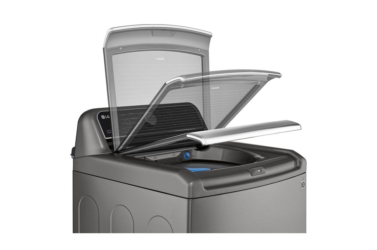 LG Graphite Steel Mega Capacity Smart WiFi Enabled Top Load Washer with Agitator and TurboWash3D™ Technology (5.6 Cu.Ft) - WT7305CV