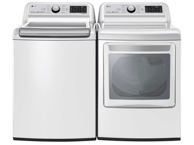 LG White Top-Load Washer (5.8 cu. ft.) & Electric Dryer (7.3 cu. ft.) - WT7300CW/DLEX7250W