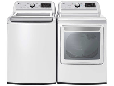 LG White Top-Load Washer (5.6 cu. ft.) & Electric Dryer (7.3 cu. ft.) - WT7305CW/DLEX7250W