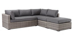 Caribe 2-Piece Outdoor Sectional and Ottoman - Grey
