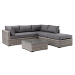 Caribe 2-Piece Outdoor Sectional and Ottoman - Grey