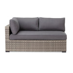 Caribe 2-Piece Outdoor Sectional and Ottoman - Grey