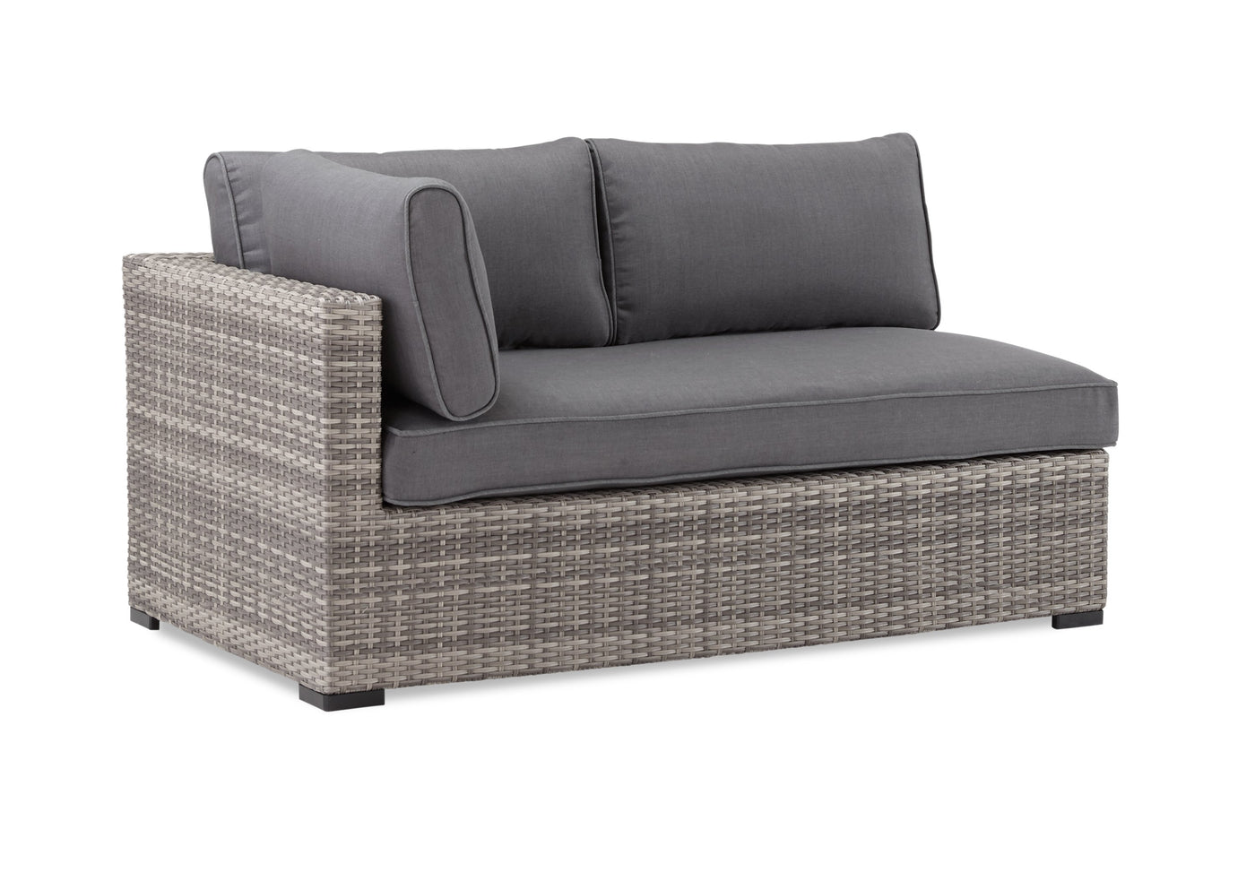 Caribe 2-Piece Outdoor Sectional and Ottoman - Grey