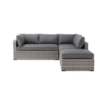Caribe 2-Piece Outdoor Sectional and Ottoman - Grey
