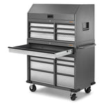 Gladiator Silver Tread Premier 41 inch 15-drawer Mobile Tool Chest Combo - GATC4115JG