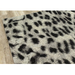 Kathy 7'10" X 10'10" Leopard Print Rug - Grey Black  Area Rug