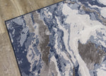 Intrepid 7'10" X 10'10" Rushing Water Rug - Blue Cream Area Rug