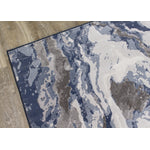 Intrepid 7'10" X 10'10" Rushing Water Rug - Blue Cream Area Rug