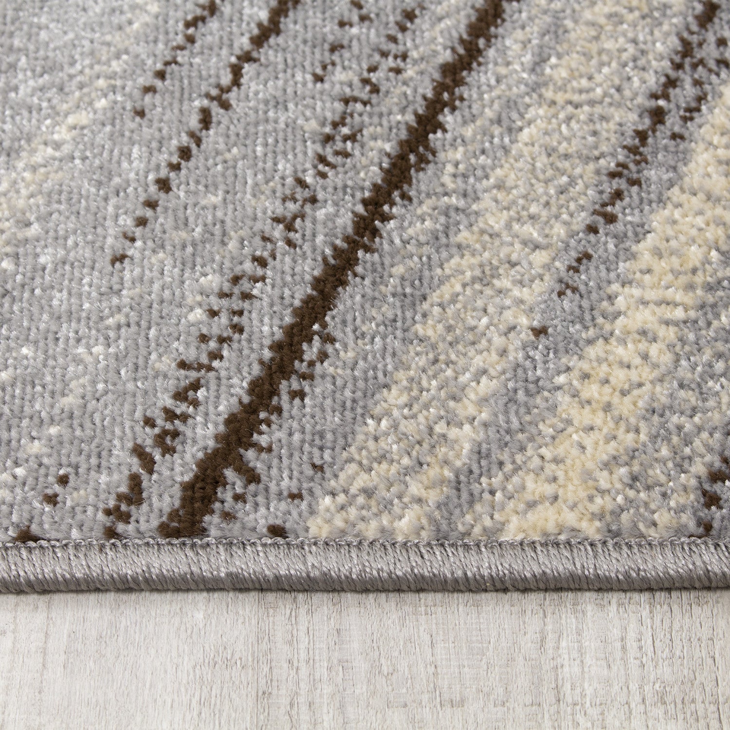 Sigma 5'3" X 7'7" Light Shafts Rug - Cream Blue Area Rug