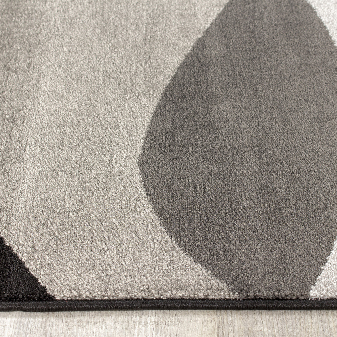 Paladin 6'7" X 9'6" Drifts Rug - Black Grey  Area Rug