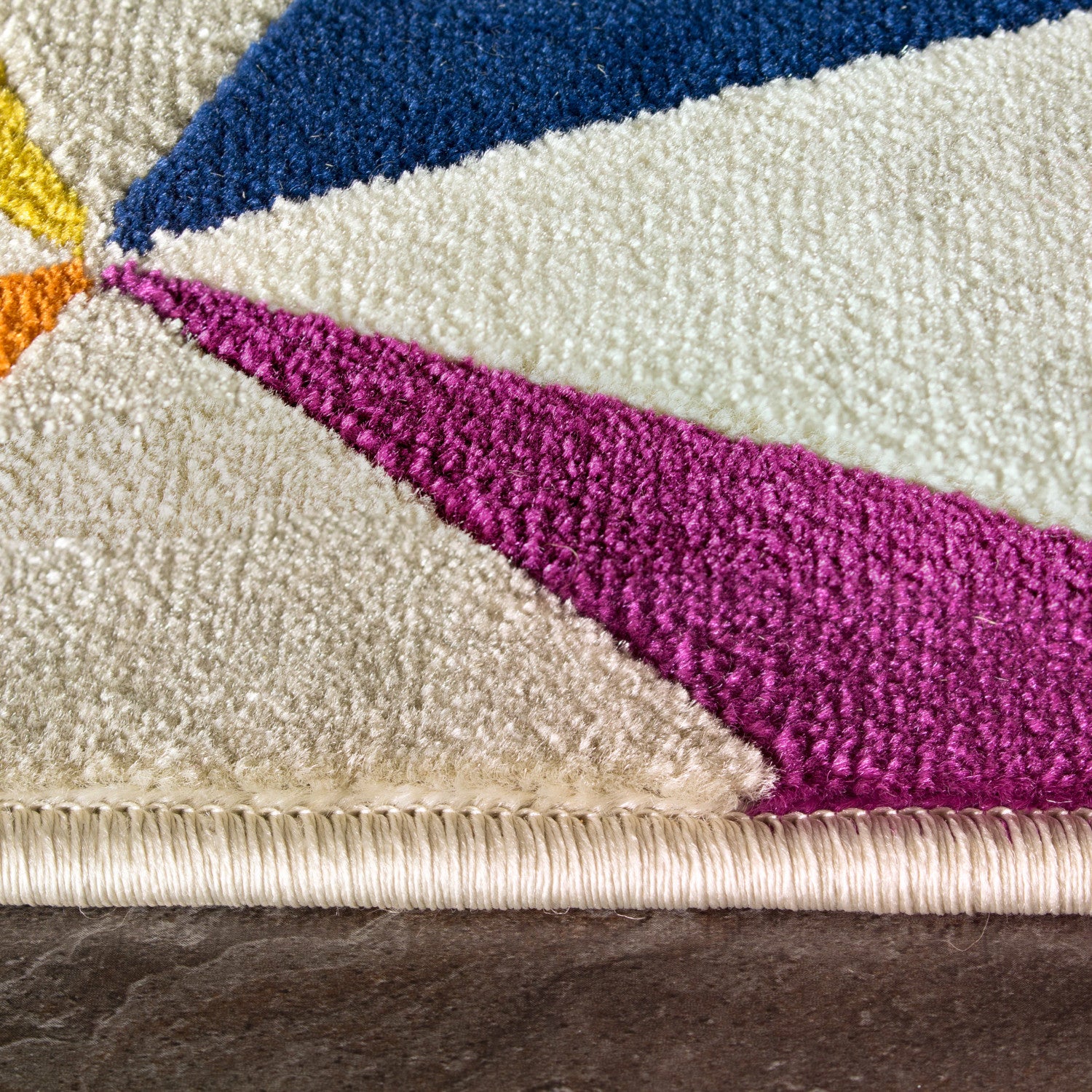 Brille Diamond Checkerboard Area Rug- 5' X 8' - Multi-Colour