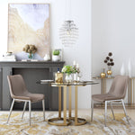 Teglberg Dining Chair - Greyish Brown/Silver - Set of 2