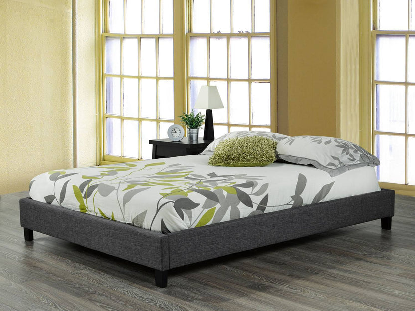 Salento Headboardless Queen Platform Bed Grey Leon's