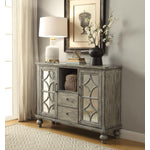 Klisa Console Table with Two Doors and Two Drawers- Weathered Grey