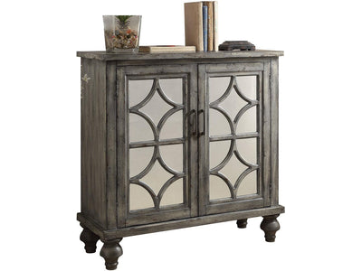 Klisa Console Table with Two Doors- Weathered Grey