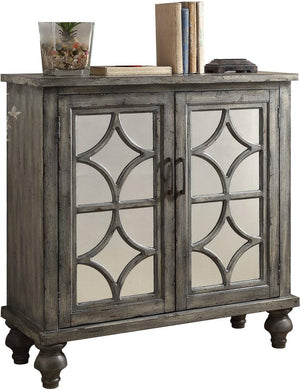 Klisa Console Table with Two Doors- Weathered Grey