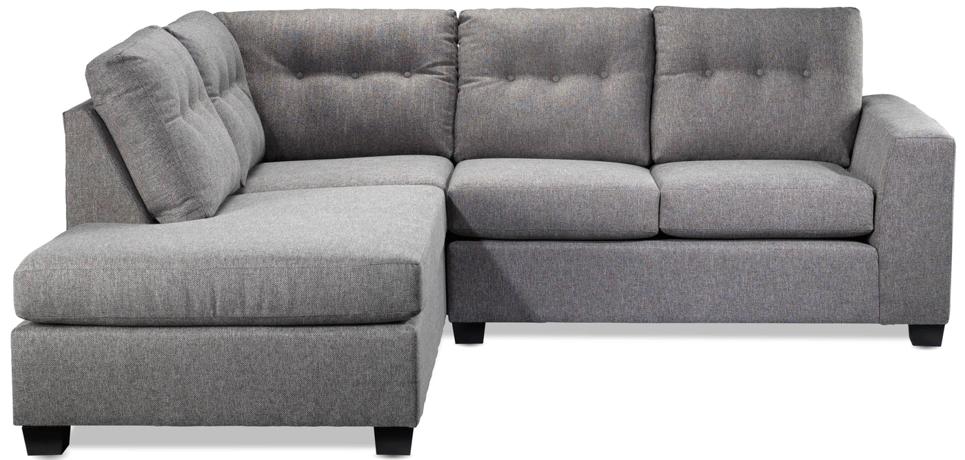 Estelle 2-Piece Sectional with Left-Facing Chaise - Grey