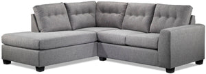 Estelle 2-Piece Sectional with Left-Facing Chaise - Grey