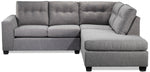 Estelle 2-Piece Sectional with Right-Facing Chaise - Grey