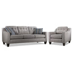 Rockford Sofa and Chair Set - Grey