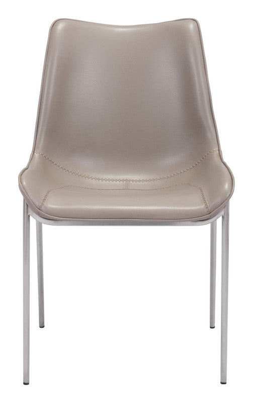 Teglberg Dining Chair - Greyish Brown/Silver - Set of 2