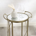 Jami Round Bar Cart - Gold