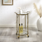 Jami Round Bar Cart - Gold