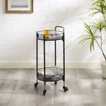 Emmie Round Bar Cart - Black