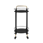 Emmie Round Bar Cart - Black
