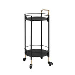 Emmie Round Bar Cart - Black