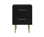 Valerie Glam Night Table - Black
