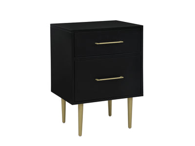 Valerie Glam Night Table - Black