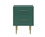 Valerie Glam Night Table - Green