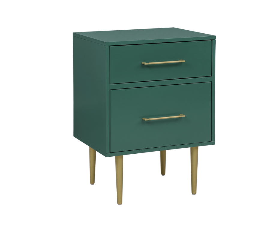 Valerie Glam Night Table - Green