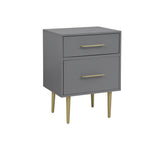 Valerie Glam Night Table - Dark Grey