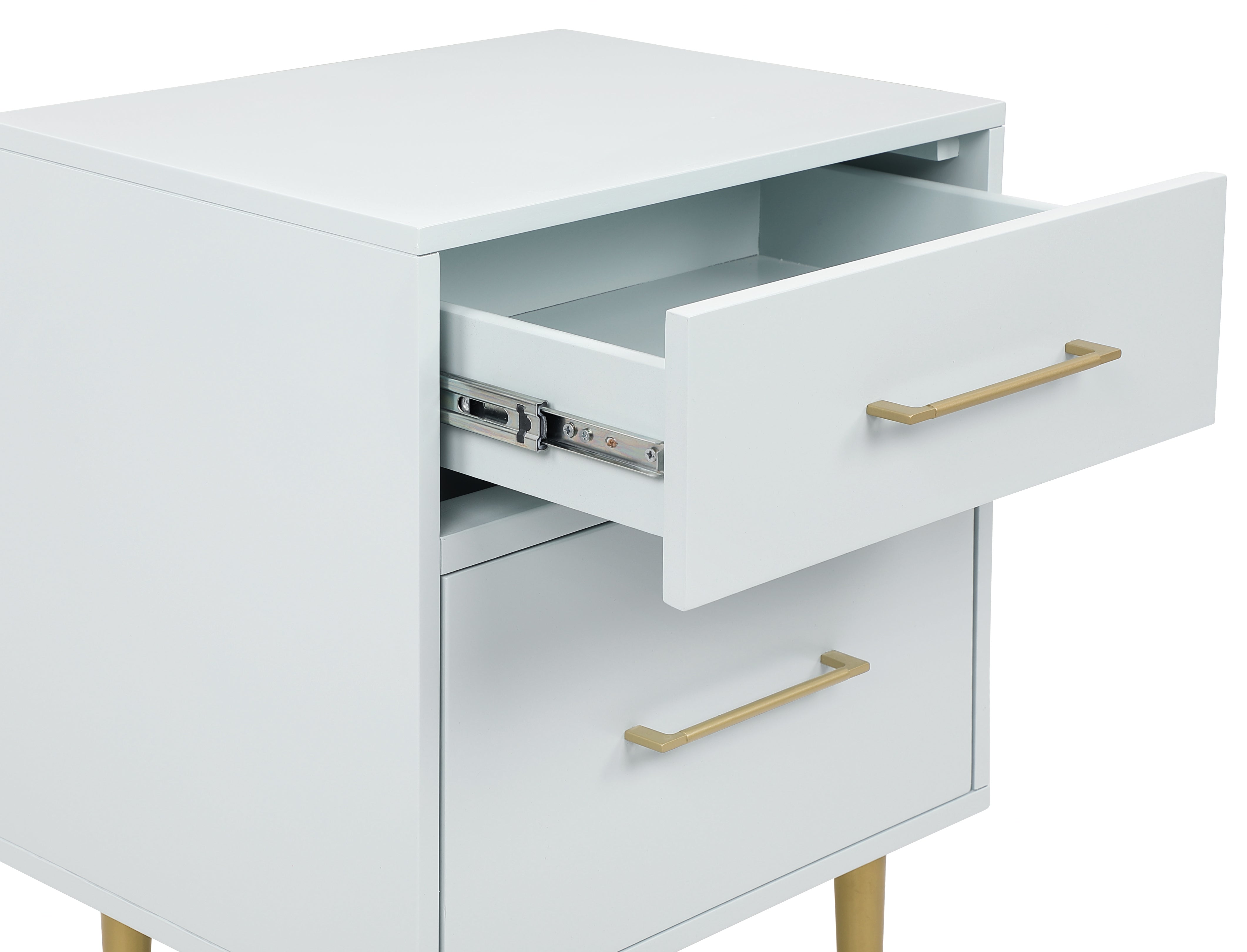 Valerie Glam Night Table - Light Grey