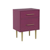 Valerie Glam Night Table - Raspberry