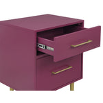 Valerie Glam Night Table - Raspberry
