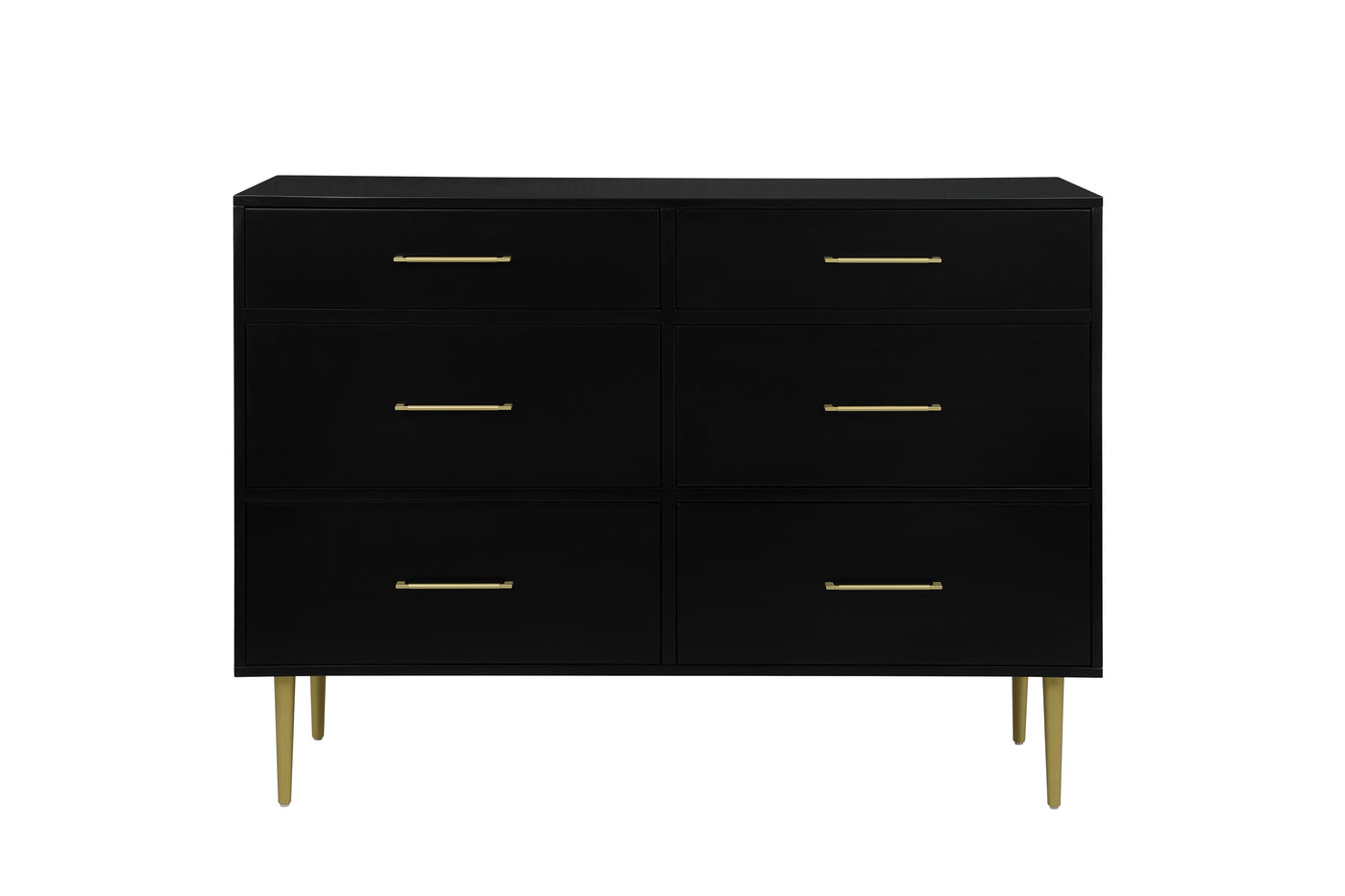 Valerie Glam 6 Drawer Dresser - Black