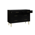 Valerie Glam 6 Drawer Dresser - Black