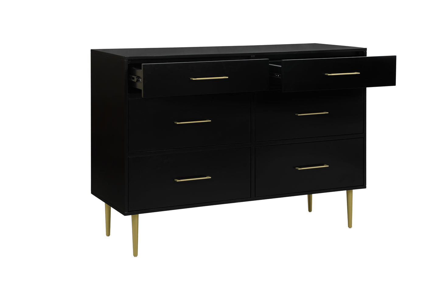 Valerie Glam 6 Drawer Dresser - Black