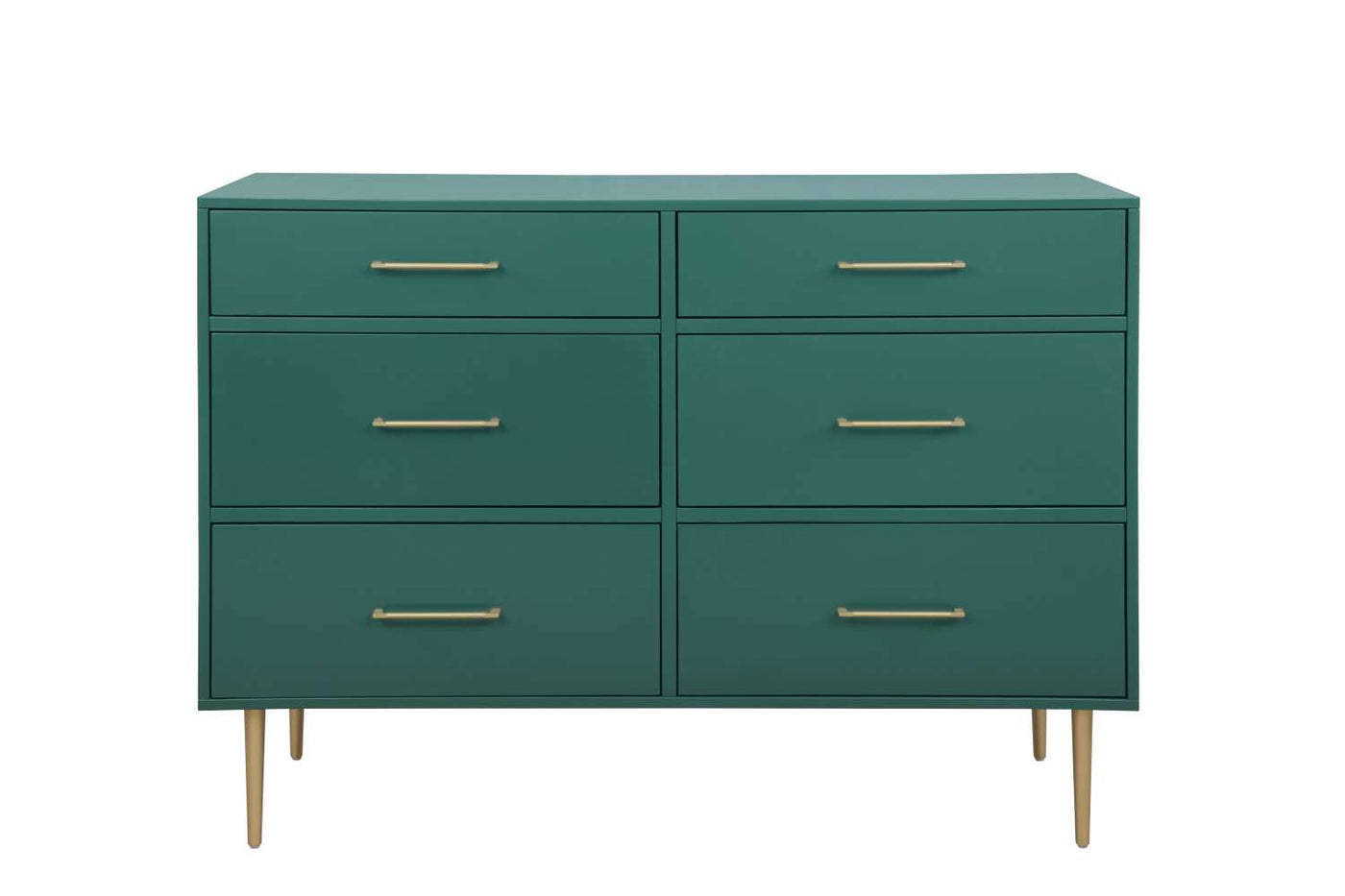 Valerie Glam 6 Drawer Dresser - Green