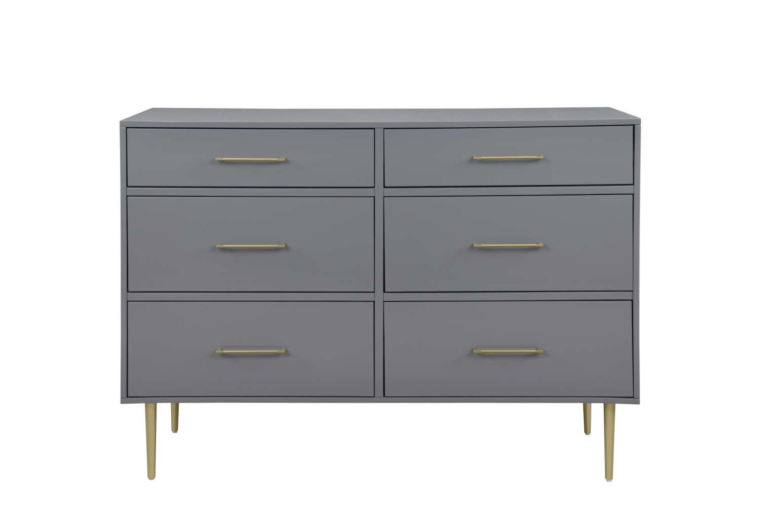 Drawer - cygne シーニュ スワンジレ Valérie グレー Valerie Glam 6-Drawer Dresser - Dark Grey | Leon's