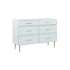 Valerie Glam 6 Drawer Dresser - Light Grey