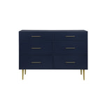 Valerie Glam 6 Drawer Dresser - Navy