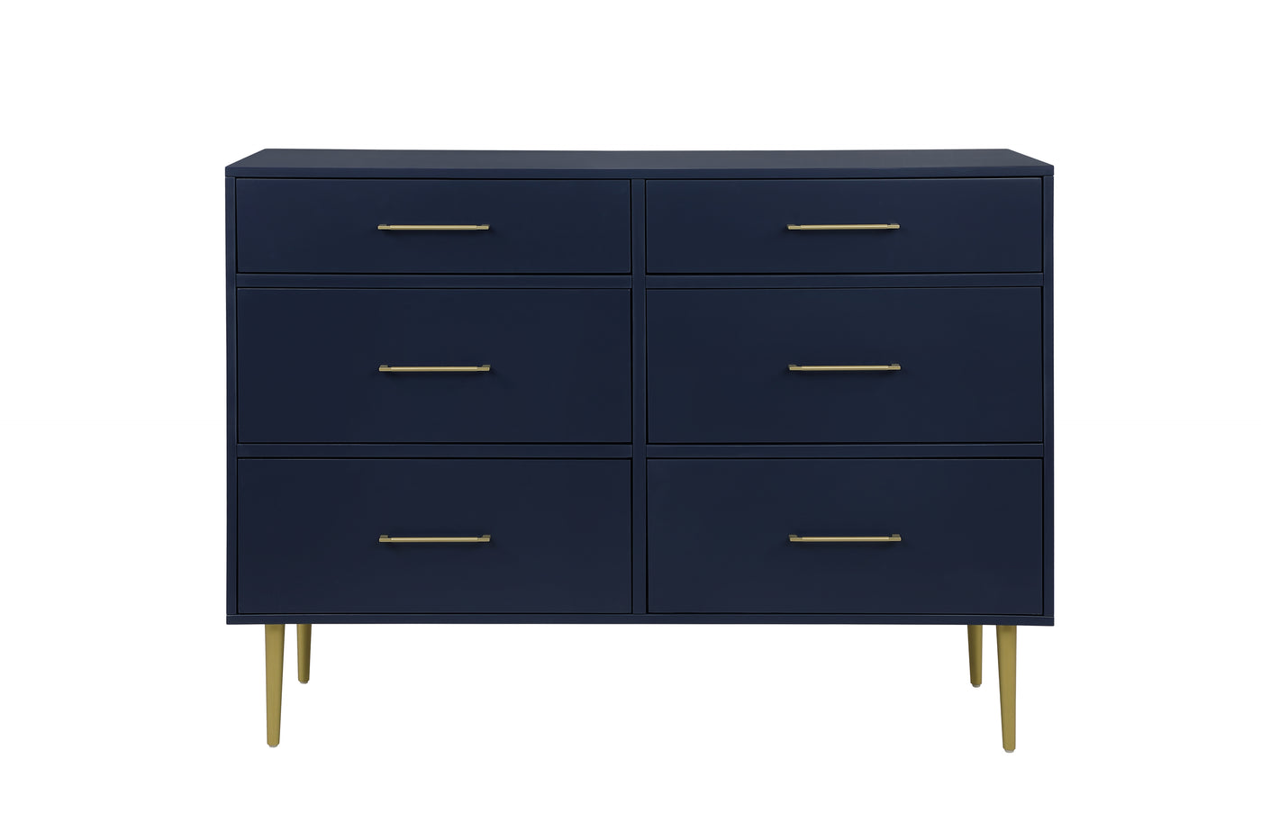 Valerie Glam 6 Drawer Dresser - Navy