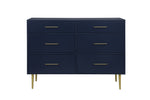 Valerie Glam 6 Drawer Dresser - Navy