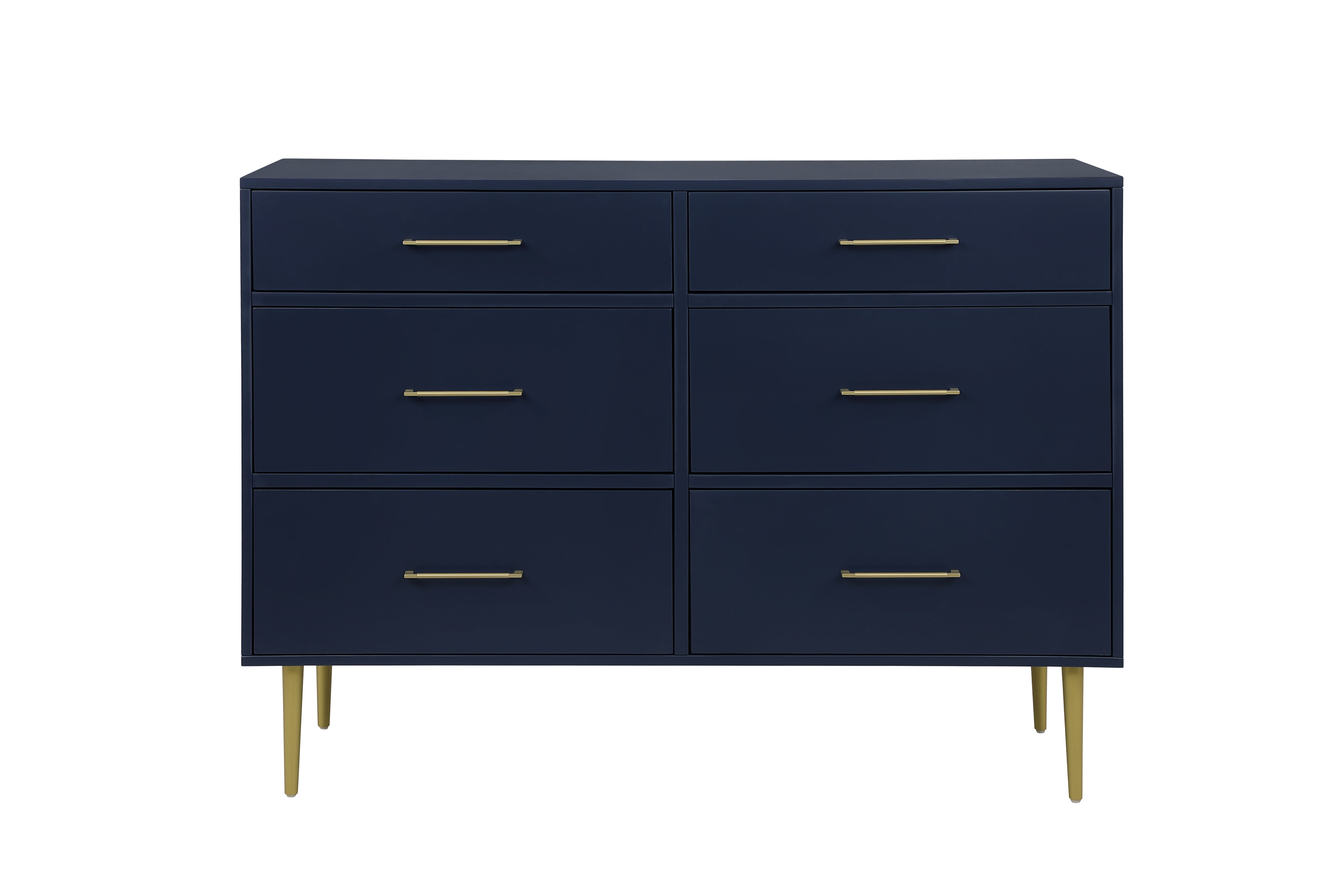 Valerie Glam 6 Drawer Dresser - Navy