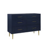 Valerie Glam 6 Drawer Dresser - Navy